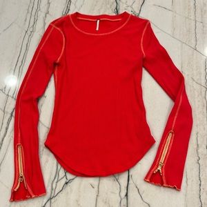Free People Candy Apple Red Thermal